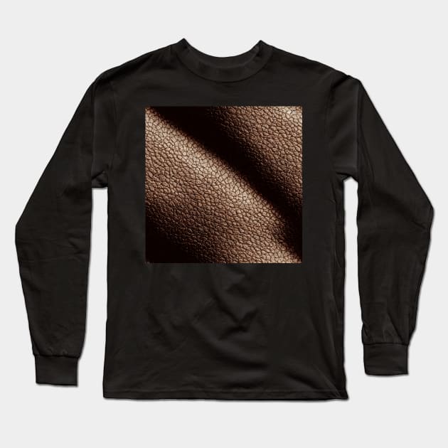 Brown Imitation leather, natural and ecological leather print #16 Long Sleeve T-Shirt by Endless-Designs